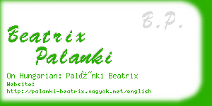 beatrix palanki business card